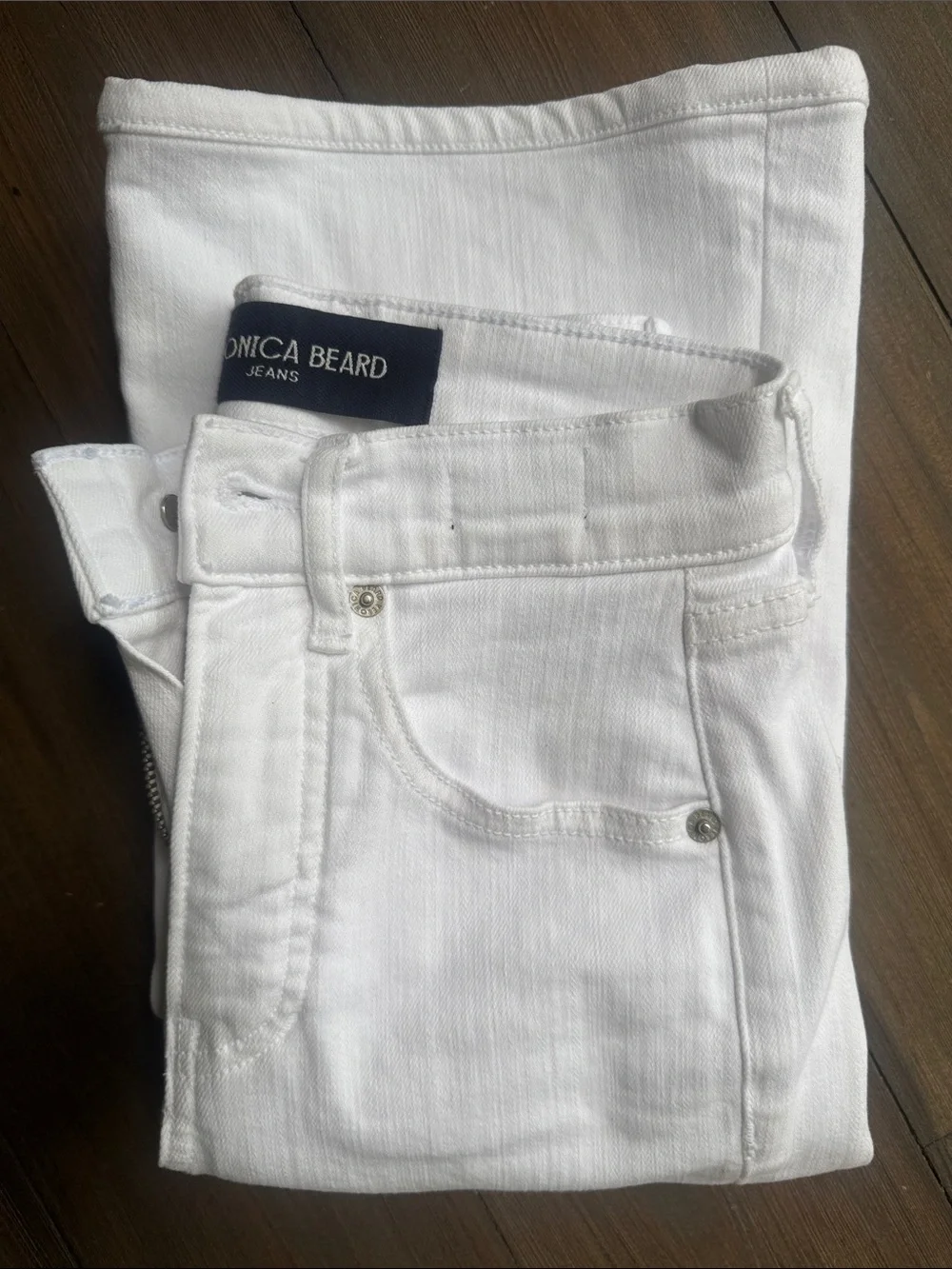 Veronica Beard Beverly Skinny Flare High Rise Jeans Sz 23 EUC White